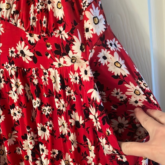 Red Floral Maxi Dress - Picture 4 of 5